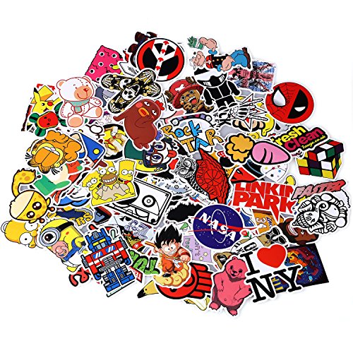 Paquete de Pegatinas 100-Pcs, Neuleben Vinilos adhesivos para vinilos para laptop, Niños, Coches, Motocicleta, Bicicleta,skateboard, Pegatinas de parachoques Pegatinas Hippie bomba Impermeable