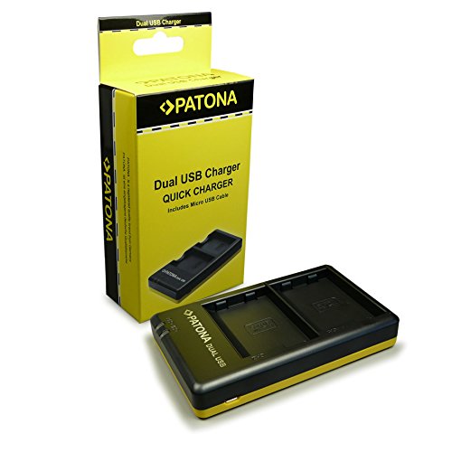 PATONA Cargador Doble para EN-EL15 Batteria Compatible con Nikon 1 V1 D7000 D7100 D800 D810 D600 D610