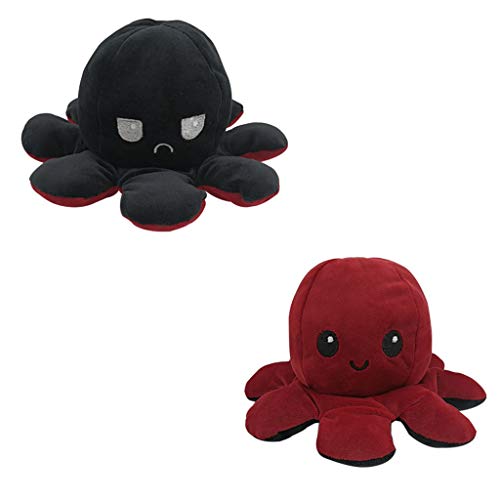 Peluche de Pulpo Reversible, Bonitos Juguetes de Peluche, muñeco Vibrante de Doble Cara, el Pulpo Reversible Original de Felpa, Peluche Doble Cara, Regalos para NiñOs, Juguetes Creativos (D)