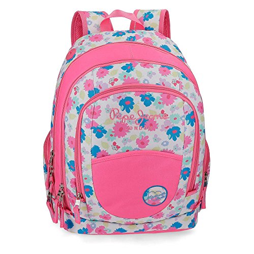 Pepe Jeans Kasandra Mochila Doble Compartimento Adaptable Multicolor 34x44x16 cms Poliéster 23.94L