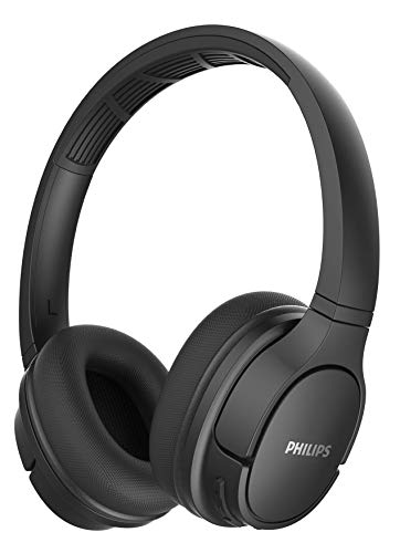 Philips SH402BK/00 Auriculares Supraaurales Bluetooth, Deportivos (Altavoces 40 mm, Almohadillas Transpirables/Refrescantes, Eliminación del Ruido/ Eco, 20 Horas de Reproducción) Negro