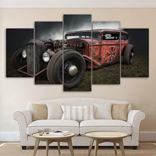 Pintura Moderna Art Poster Wall Picture 5 Panel Sport Decoración para el hogar Impresión en Lienzo para Sala de Estar