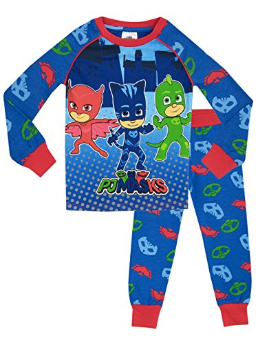 PJ Masks - Pijama para Niños Ajuste Ceñido - 5-6 Años