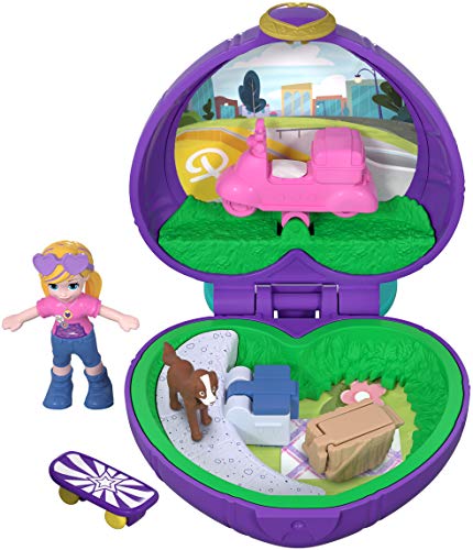 Polly Pocket Mini cofre vamos de picnic, muñeca con accesorios (Mattel FRY30)