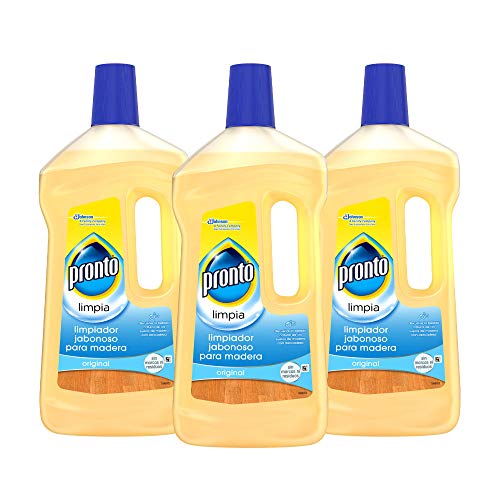 Pronto - Limpiador jabonoso para madera Original, limpieza y aroma natural, 750ml (Pack de 3)