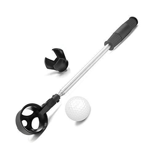 prowithlin Recuperador de Pelotas de Golf, Recuperador de Pelotas de Golf Telescópico de Acero Inoxidable para Agua, Accesorios de Golf Regalo de Golf para Hombres, Longitud: 2,74 m, Peso: 250g