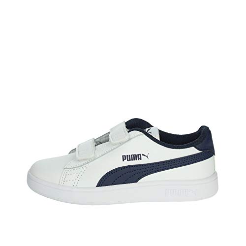 Puma Smash V2 L V PS, Zapatillas Unisex Niños, Azul White-Peacoat, 32 EU