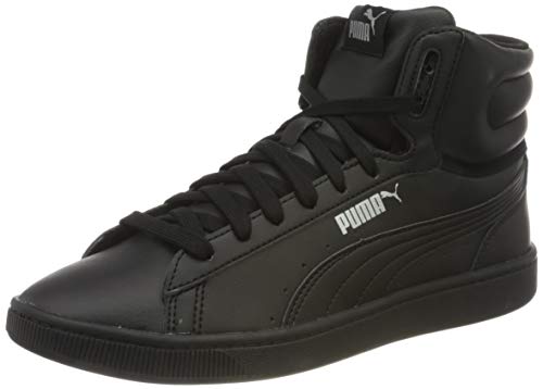 PUMA Vikky V2 Mid SL Jr, Zapatillas, Negro Black Black Silver White, 36 EU