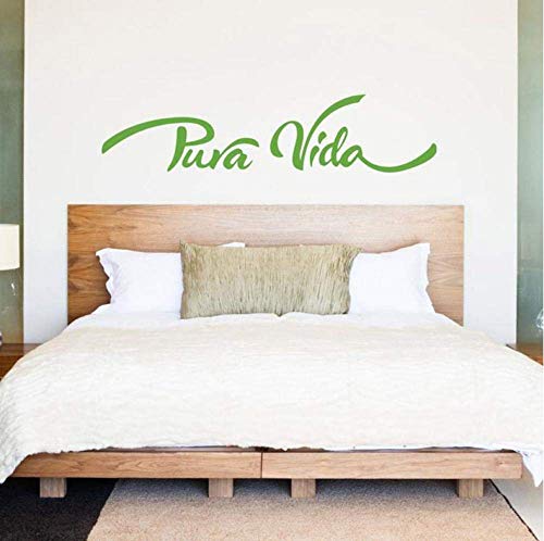 Pura Vida Wall Decal Costa Rica Dicho Famoso Español Latinoamericano Vinilo Arte Pegatina Decoración Del Hogar Para Sala De Estar 30X121Cm