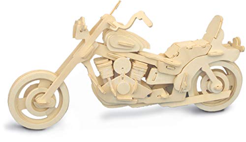 Quay- Moto AmericaineQUAY Kit de Construction en Bois FSC construcción, Color marrón (P019-FR)