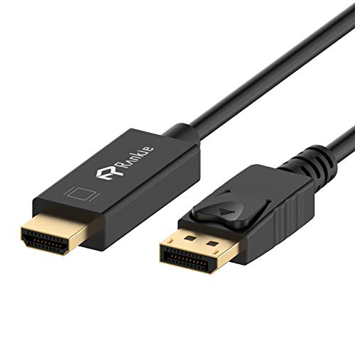 Rankie Cable DisplayPort DP a HDMI, 4K Resolución, 3 m, Negro