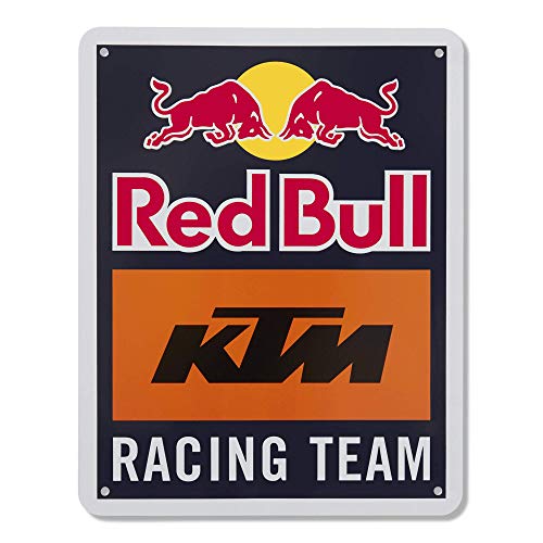 Red Bull KTM Racing Team Letrero de Metal, Azul Unisexo Talla única Letrero de Metal, Red Bull KTM Factory Racing Original Ropa & Accesorios