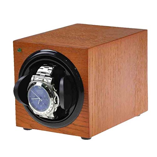 Relojes Caja De Exhibición De Almacenamiento Automática Alimentada por Enrollador De Reloj Individual para Motor De Enrollador De Reloj 100% Silencioso (Color: Rojo)
