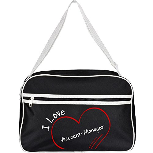 Retro bolso bandolera I Love account-Manager negro