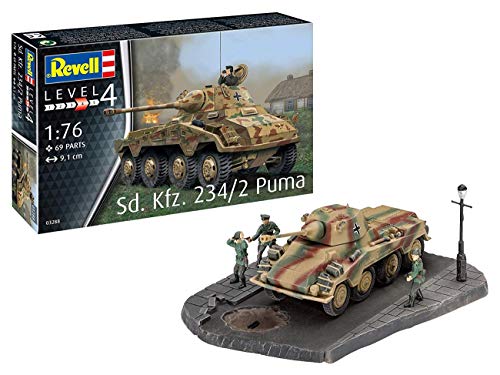 Revell GmbH Revell 03288 3288 1:76 SD.Kfz. 234/2 Puma - Kit de Modelo de plástico, Multicolor, 1/76