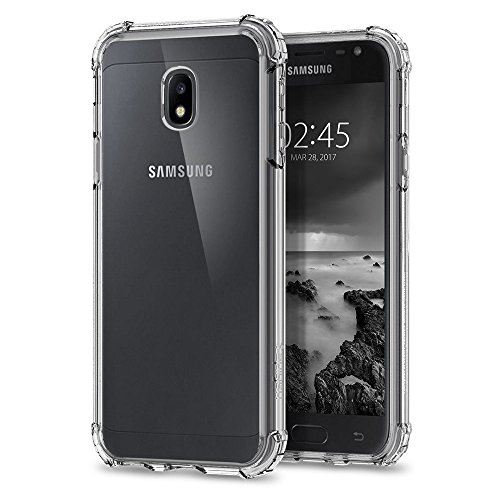 REY Funda Anti-Shock Gel Transparente para Samsung Galaxy J5 2017, Ultra Fina 0,33mm, Esquinas Reforzadas, Silicona TPU de Alta Resistencia y Flexibilidad