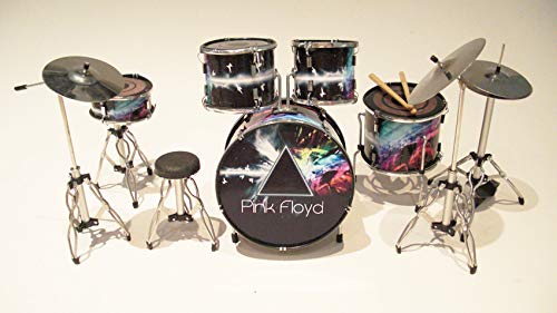 RGM324 Nick Mason Pink Floyd - Kit de tambor en miniatura para Rock guitar miniatures, Nick Mason Roger Waters Richard Wright David Gilmour