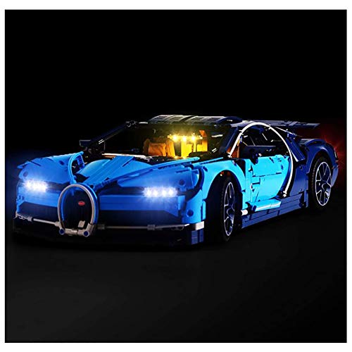 RHJK Iluminación Dispositivo/Kit, llevó la luz Conjunto, Compatible con Lego 42083 Bugatti Chiron Coche de Deportes de Bloque de construcción, iluminación LED, no inclu