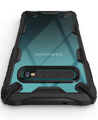 Ringke Fusion-X Compatible con Funda Galaxy S10 Ergonómico Transparente [Defensa Provista Caída Militar] Firme PC Back TPU Bumper Resistente Impactos Cover Galaxy S10 (2019) - Negro Black