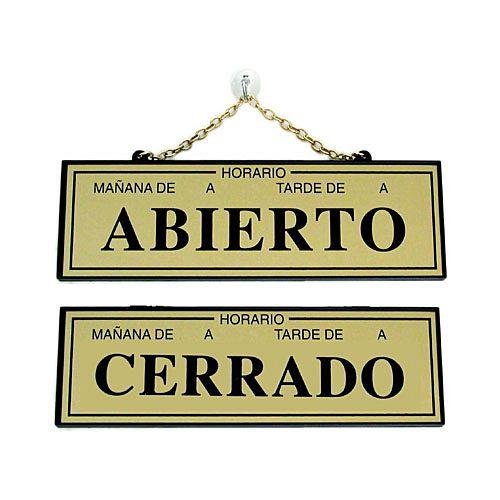 Rotulauto - Placa Abierto-Cerrado Con Horario 109