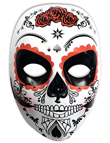 Rubies- Mascara calavera Katrina con rosas Día de los Muertos, Talla única (Rubie's Spain S3186)