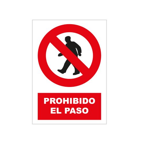 S21 Señalización PRR3025.G Señal prohibido el paso, Multicolor