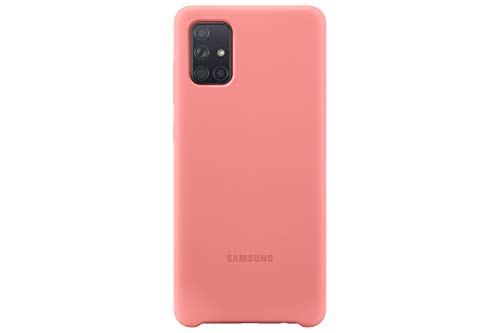 Samsung A71 - Carcasa de silicona, color Rosa