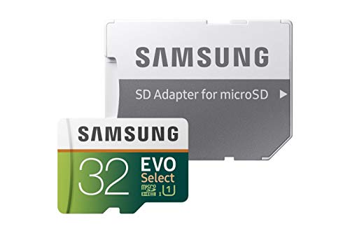 Samsung EVO Select - Tarjeta de Memoria microSDXC de 32 GB con Adaptador SD, 95 MB/s, UHS1, Color Verde y Blanco