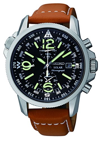 Seiko Reloj Cronógrafo de Cuarzo para Hombre con Correa de Cuero – SSC081P1