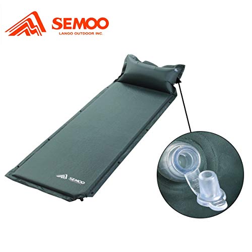 Semoo Esterilla Inflable con Almohada Ligera, Impermeable y Aislante, con Almohada Auto-Hinchable