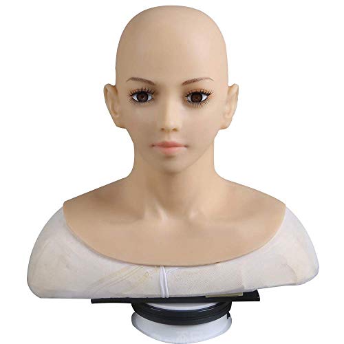 Sexy máscara de silicona máscaras femeninas Pretty Halloween Navidad máscaras Ángel cara cosplay hombre a mujer para traVestis travesti transexual utilizando seguro de silicona grado médico caucho