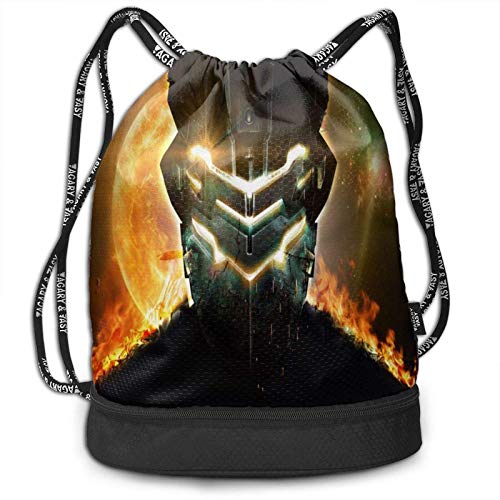 shenguang Anime Spiel Dead Space Kordelzug Rucksack Pull String Taschen Große Größe Reißverschluss Wasserbeständige Sporthalle Shopping Yoga Tanz Strand Geschenke Sackpack Frauen Männer Kinder