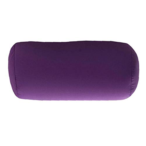 shentaotao Rollo De La Almohadilla del Cuello del Cilindro Microbead Columna Relleno con Espuma Refuerza Color Sólido De La Siesta Almohada Púrpura De Viaje Oficina De Salud Y Belleza