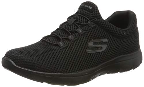 Skechers Summits, Zapatillas Mujer, Negro (BBK Black Mesh/Trim), 42 EU