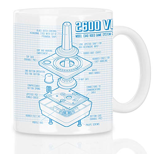 style3 2600 VCS Videoconsola Fotocalco Azul Taza con motivo 80s Joystick 8-Bit jugar clásicos