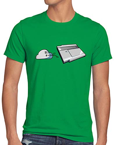 style3 Cartridge Blow Camiseta para Hombre T-Shirt NES Gamer 8-bit, Talla:3XL, Color:Verde