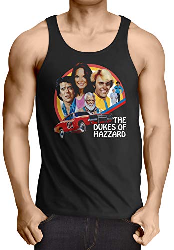 style3 Dukes of Hazzard Camiseta de Tirantes para Hombre Tank Top T-Shirt los Dukes de Hazzard, Talla:L