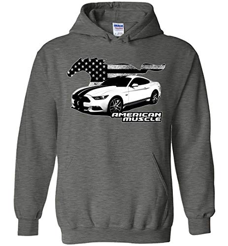 Sudadera con Capucha Ford Mustang GT 5.0 Sudadera American Flag Logo