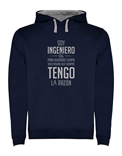 Sudadera con Capucha para Hombre - Regalos para Ingenieros - Soy Ingeniero Solo Asume Que Siempre Tengo la Razón Large Azul Oscuro