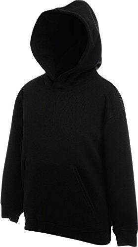 Sudadera con capucha para niños, de Fruit of the Loom negro 14 años