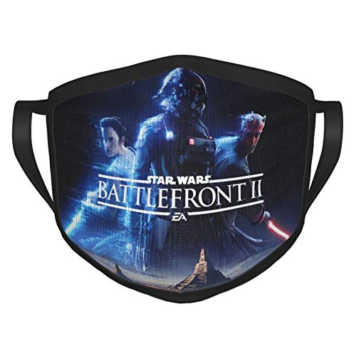 SunnyWarm Star Wars Battlefront - Máscara de borde negro para adultos, protección facial portátil, bandana, borde elástico, pasamontañas