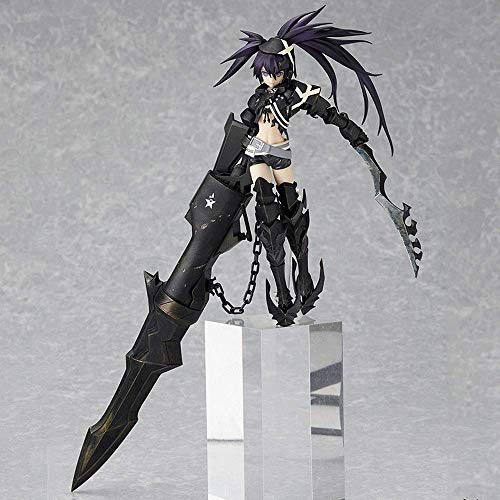 Sxjhhky Serie Black Rock Shooter de Figuras clásicas, Este Modelo Puede Cambiar libremente la Postura de Lucha, Cambiar la Cara y Varias Armas incorporadas. Modelo de Material de PVC para decoración