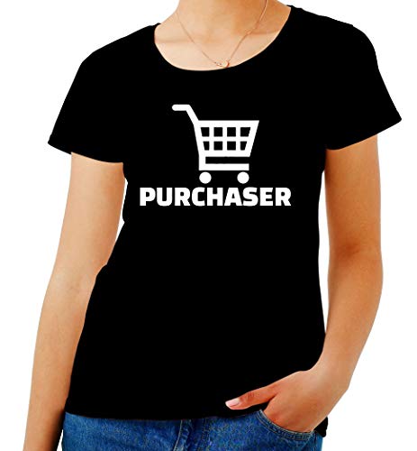 T-Shirt para Las Mujeres Negro DEC0253 Purchaser