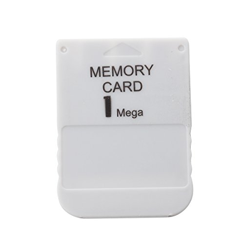 TANOU Blanco - 1MB Tarjeta de Memoria Stick para 1 Un Juego PS1 PSX