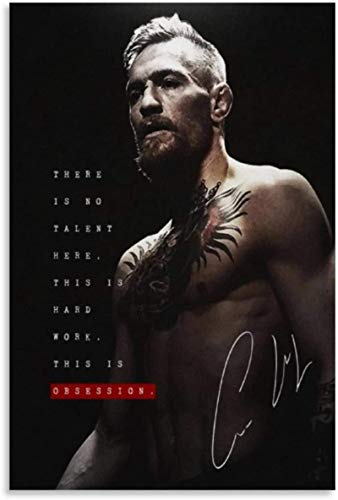 Tela De Lienzo 60 * 90cm Sin Marco Póster de UFC MMA Conor Mcgregor, Carteles Decorativos para Sala de Estar, Pintura para Dormitorio