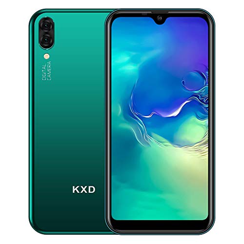 Teléfono Móvil Libres, KXD A1 Teléfono Inteligente 3G Android Desbloqueado, Dual SIM 2 + 1 Ranuras para Tarjetas,Pantalla 5,71 Pulgadas, Cámara Trasera 5MP+5MP, 16GB ROM, 2350mAh Batería - Verde