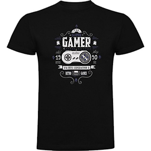 The Fan Tee Camiseta de Hombre Gamer Divertida Gamer Juego 1990 16 bits Games Mando S