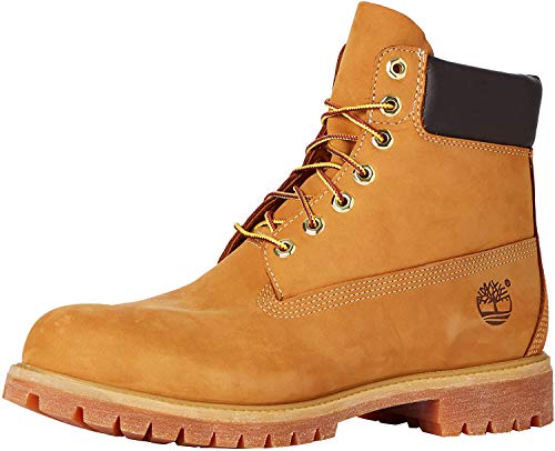 Timberland 6-Inch Premium Boot, Botas para Hombre, Amarillo (Wheat Nubuck), 41.5 EU