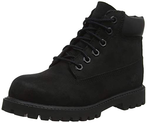 Timberland 6-Inch Premium WP, Botas Clasicas Unisex Niños, Negro (Black Nubuck), 38 EU