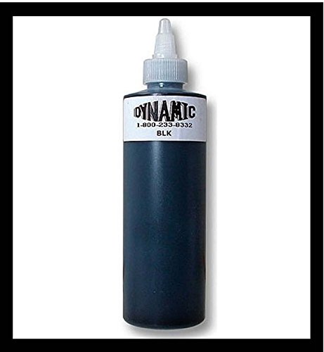 Tinta para tatuaje BLACK DYNAMIC, Mejores tintas de colores y negros VEGAN 8oz, negro